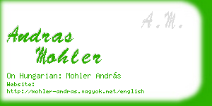 andras mohler business card